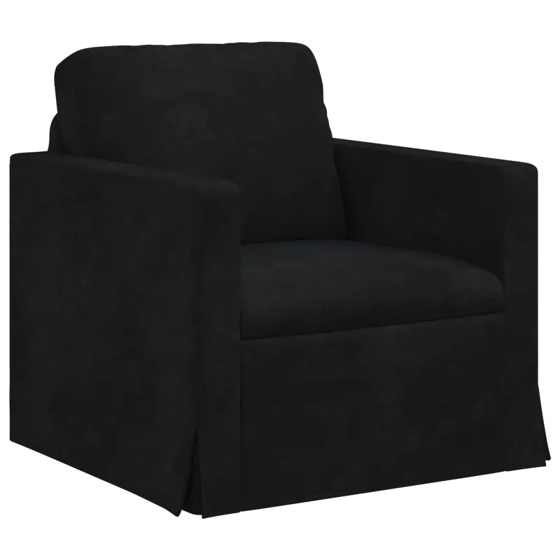 Sofos komplektas 2 pcs Juoda Aksomas