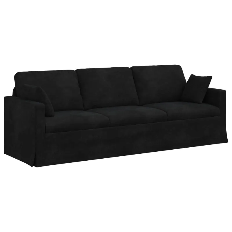 Sofos komplektas 2 pcs Juoda Aksomas