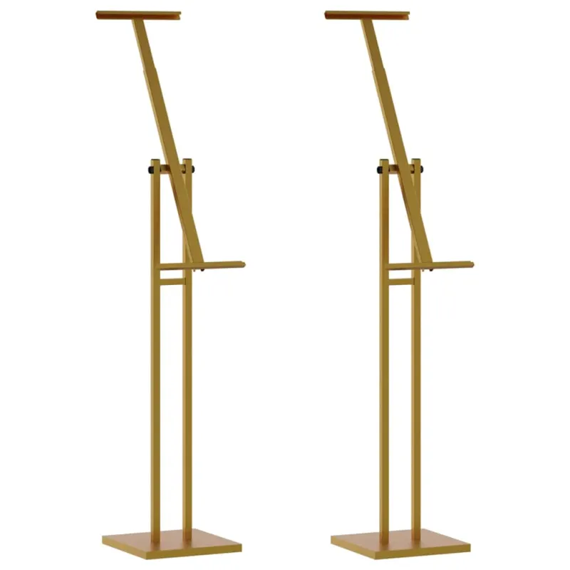Prekybos parodos stendai 2 pcs Auksinė 26,5 x 26,5 x 150 cm