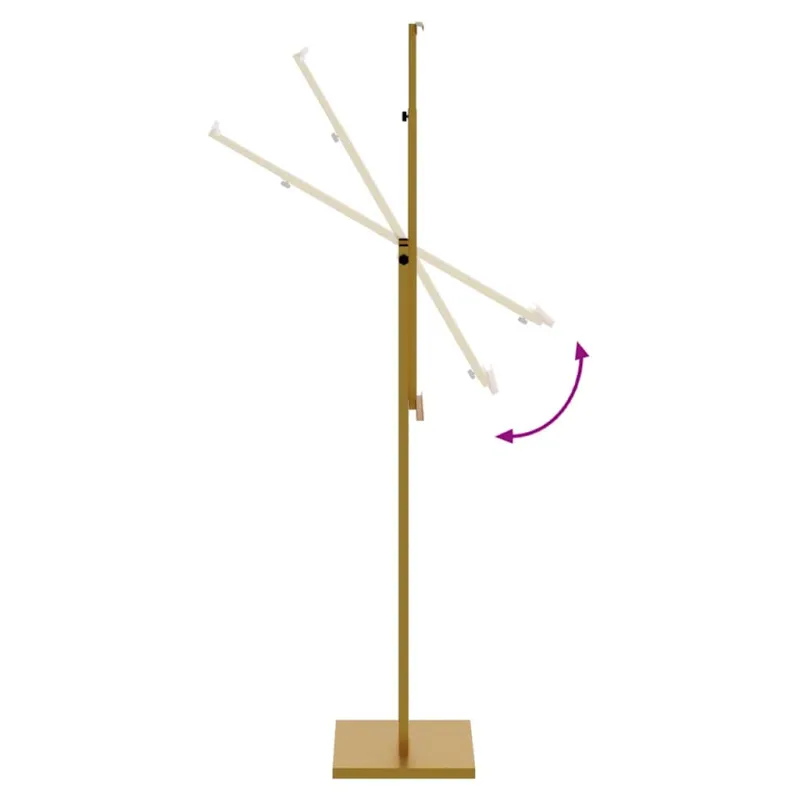 Prekybos parodos stendai 2 pcs Auksinė 26,5 x 26,5 x 150 cm