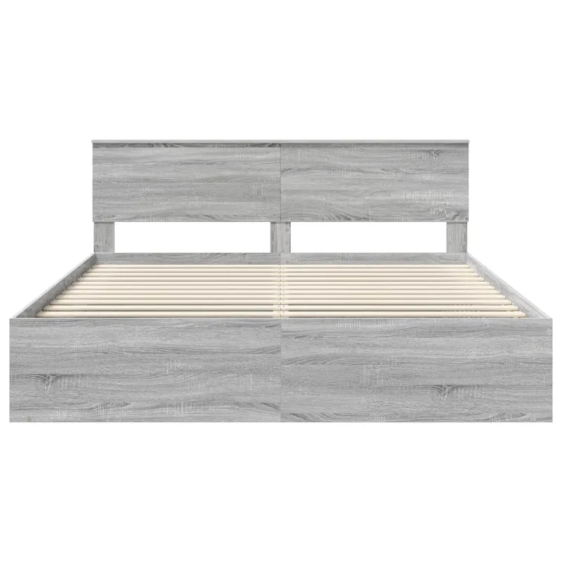 Lovos rėmas Pilkas Sonoma 200 x 200 cm Apdirbta mediena