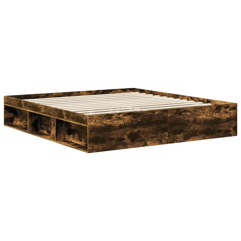 Lovos rėmas Rūkyta ąžuolas 180 x 200 cm Apdirbta mediena