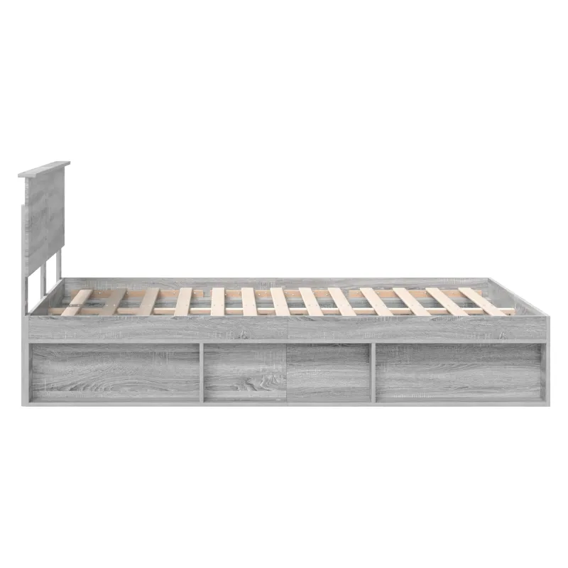Lovos rėmas Pilkas Sonoma 140 x 190 cm Apdirbta mediena