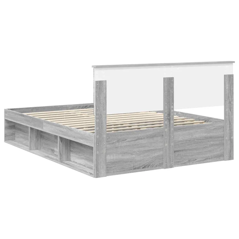 Lovos rėmas Pilkas Sonoma 140 x 190 cm Apdirbta mediena