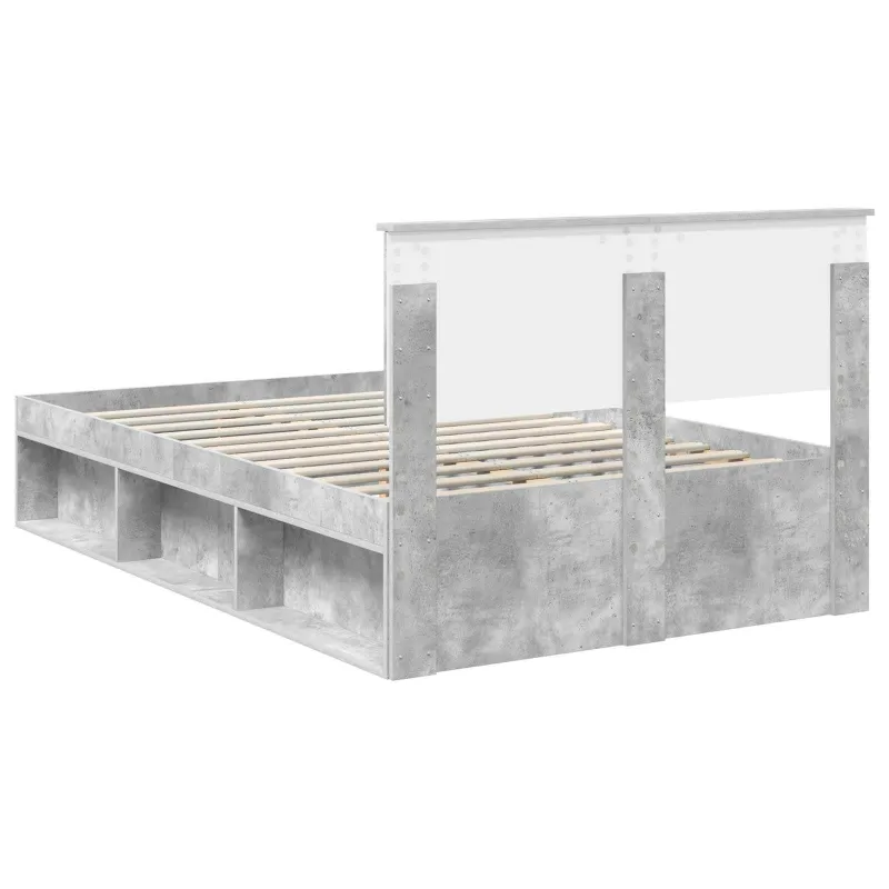Lovos rėmas Betoninė 120 x 190 cm Apdirbta mediena