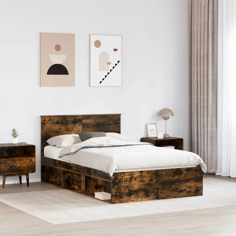 Lovos rėmas Rūkyta ąžuolas 120 x 200 cm Apdirbta mediena