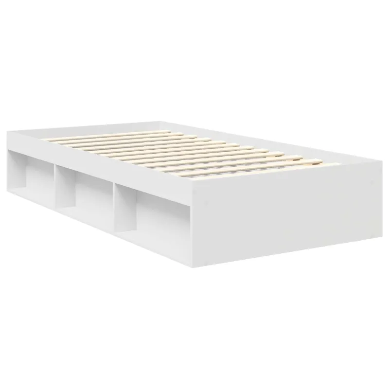 Lovos rėmas su galvūgalio Balta 100 x 200 cm Apdirbta mediena