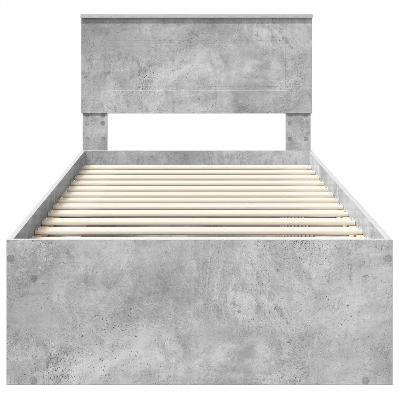 Lovos rėmas Betono pilka 100 x 200 cm Apdirbta mediena