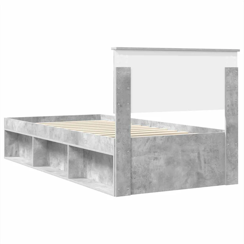 Lovos rėmas Betono pilka 100 x 200 cm Apdirbta mediena