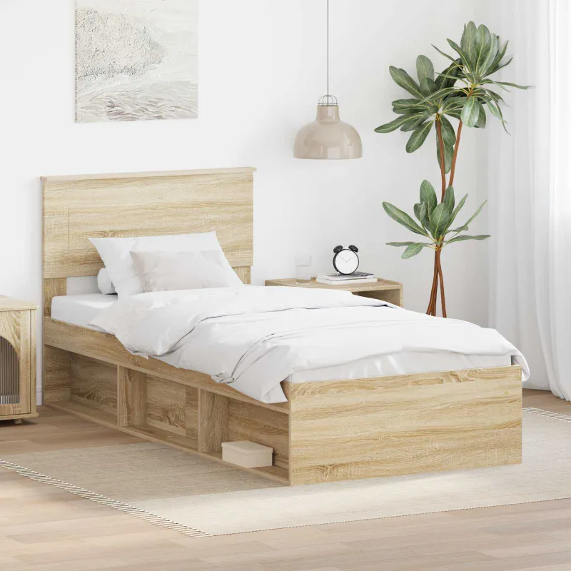 Lovos rėmas Sonoma ąžuolas 75 x 190 cm Apdirbta mediena