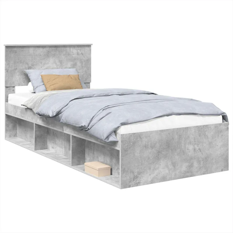 Lovos rėmas Betono pilka 75 x 190 cm Apdirbta mediena
