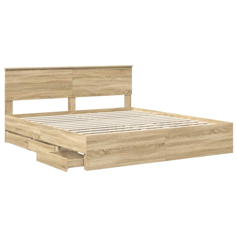 Lovos rėmas Sonoma ąžuolas 200 x 200 cm Inžinerinė mediena