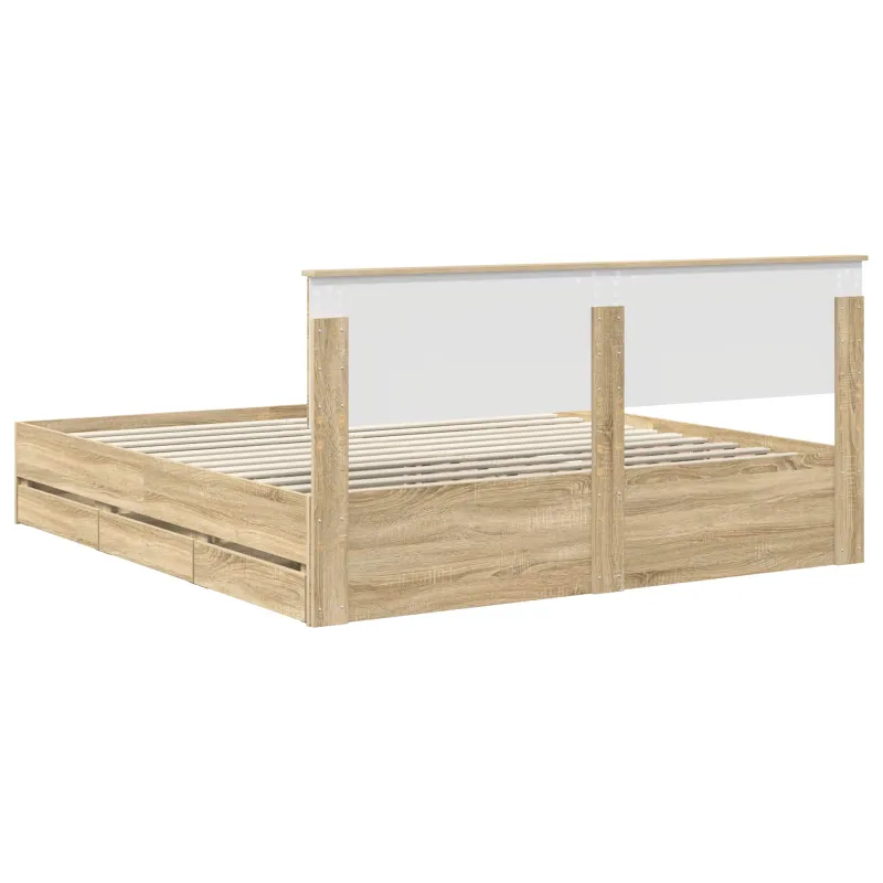 Lovos rėmas Sonoma ąžuolas 200 x 200 cm Inžinerinė mediena