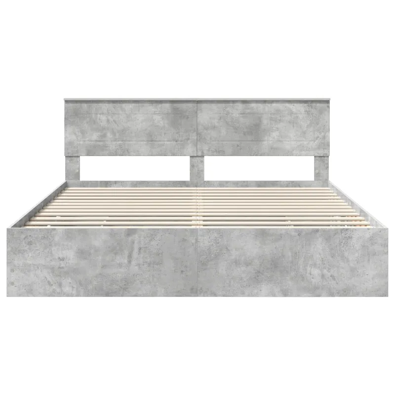 Lovos rėmas Betono pilka 200 x 200 cm Inžinerinė mediena