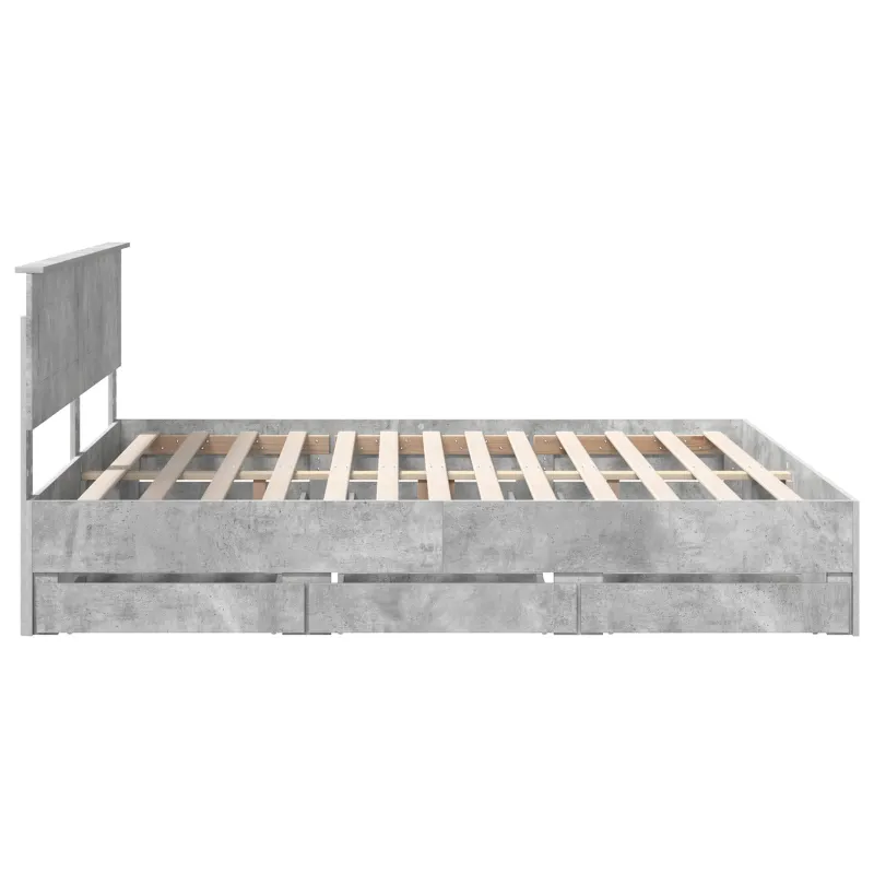 Lovos rėmas Betono pilka 200 x 200 cm Inžinerinė mediena