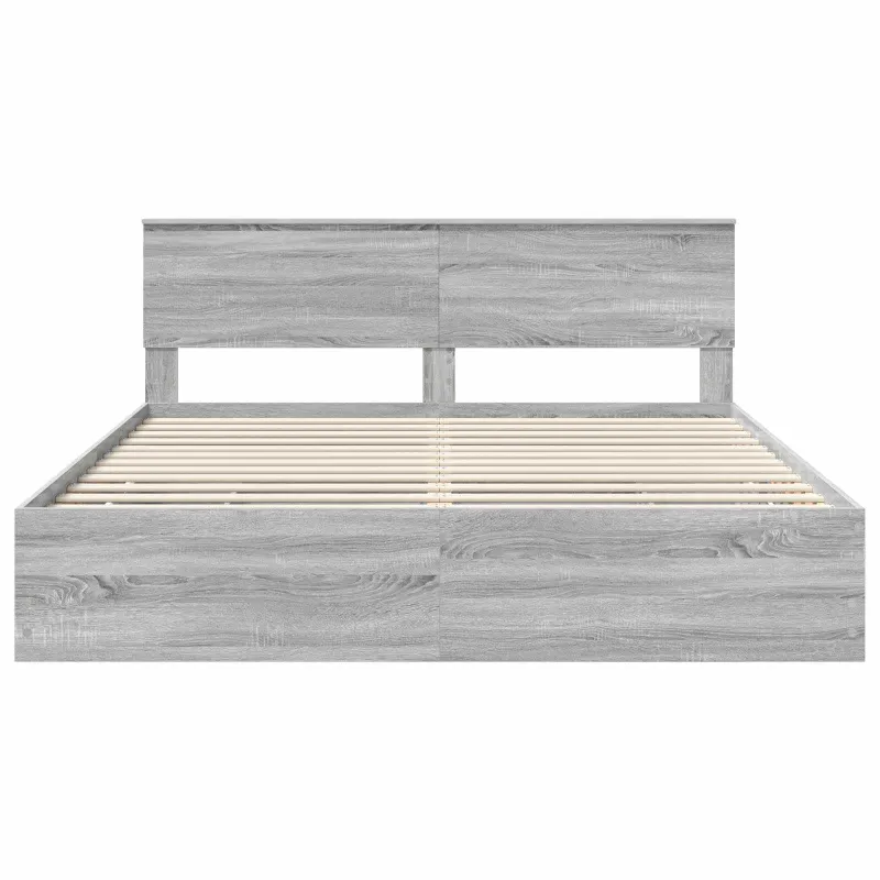Lovos rėmas Pilkas Sonoma 200 x 200 cm Inžinerinė mediena