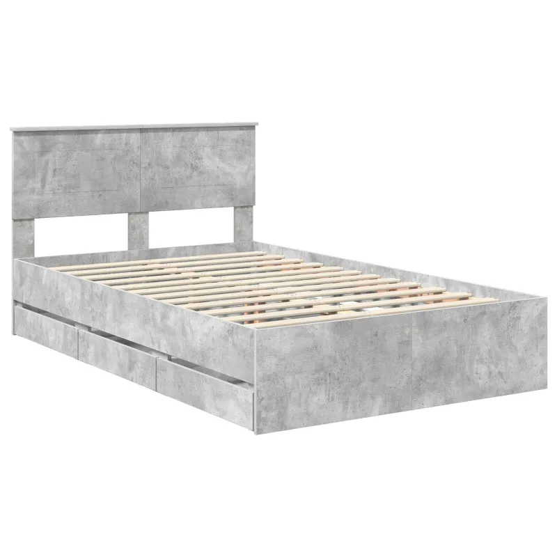 Lovos rėmas Betono pilka 135 x 190 cm Inžinerinė mediena