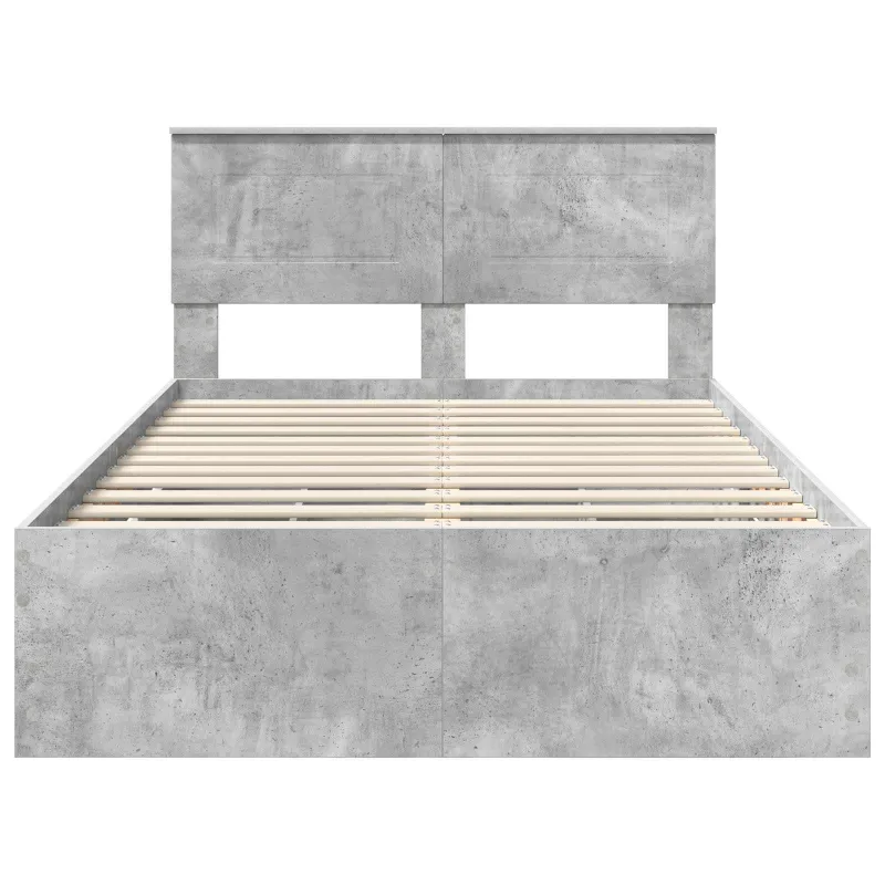 Lovos rėmas Betono pilka 135 x 190 cm Inžinerinė mediena
