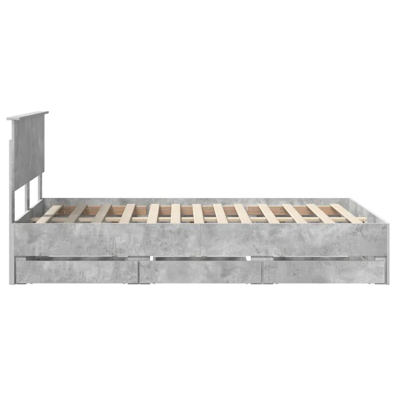 Lovos rėmas Betono pilka 135 x 190 cm Inžinerinė mediena