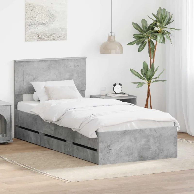 Lovos rėmas Betono pilka 75 x 190 cm Inžinerinė mediena