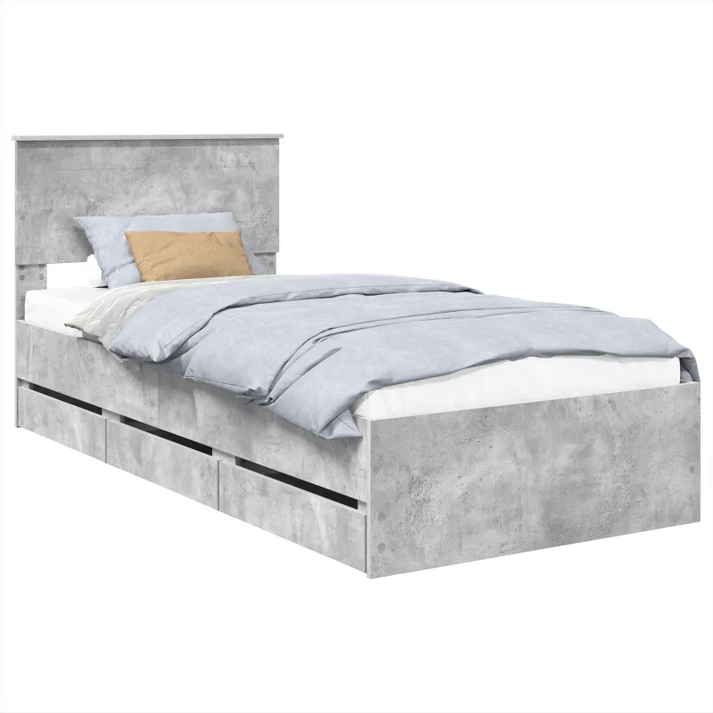Lovos rėmas Betono pilka 75 x 190 cm Inžinerinė mediena
