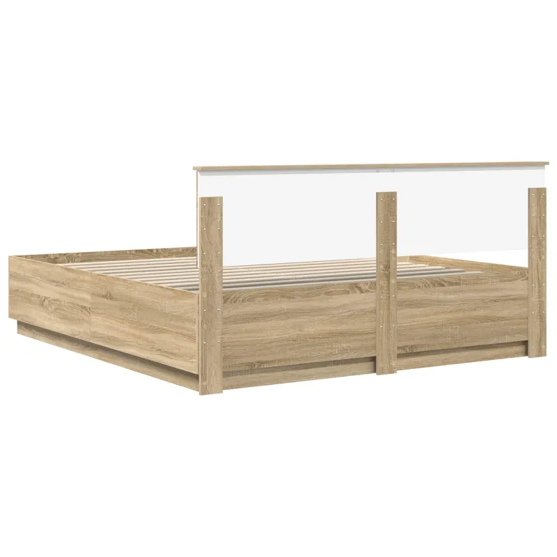 Lovos rėmas Sonoma ąžuolas 200 x 200 cm Apdirbta mediena