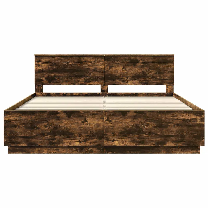 Lovos rėmas Rūkyta ąžuolas 200 x 200 cm Apdirbta mediena
