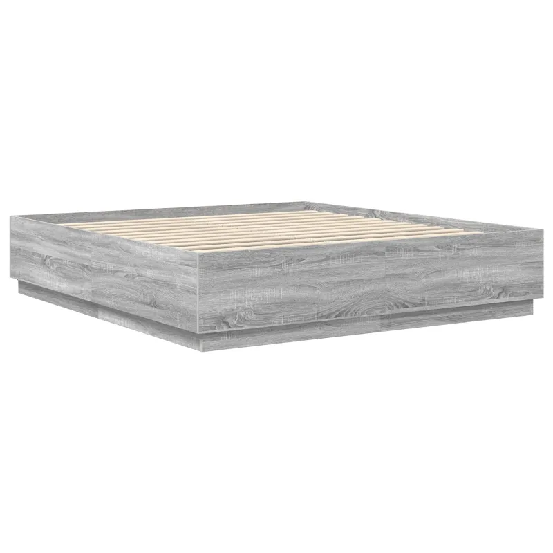 Lovos rėmas Pilkas Sonoma 200 x 200 cm Apdirbta mediena