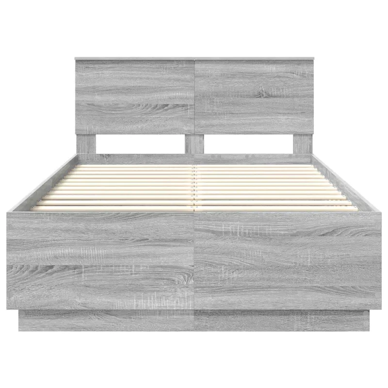 Lovos rėmas Pilkas Sonoma 135 x 190 cm Apdirbta mediena