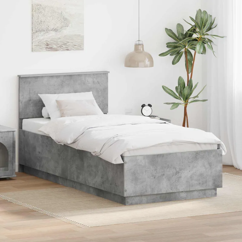 Lovos rėmas Betono pilka 100 x 200 cm Apdirbta mediena