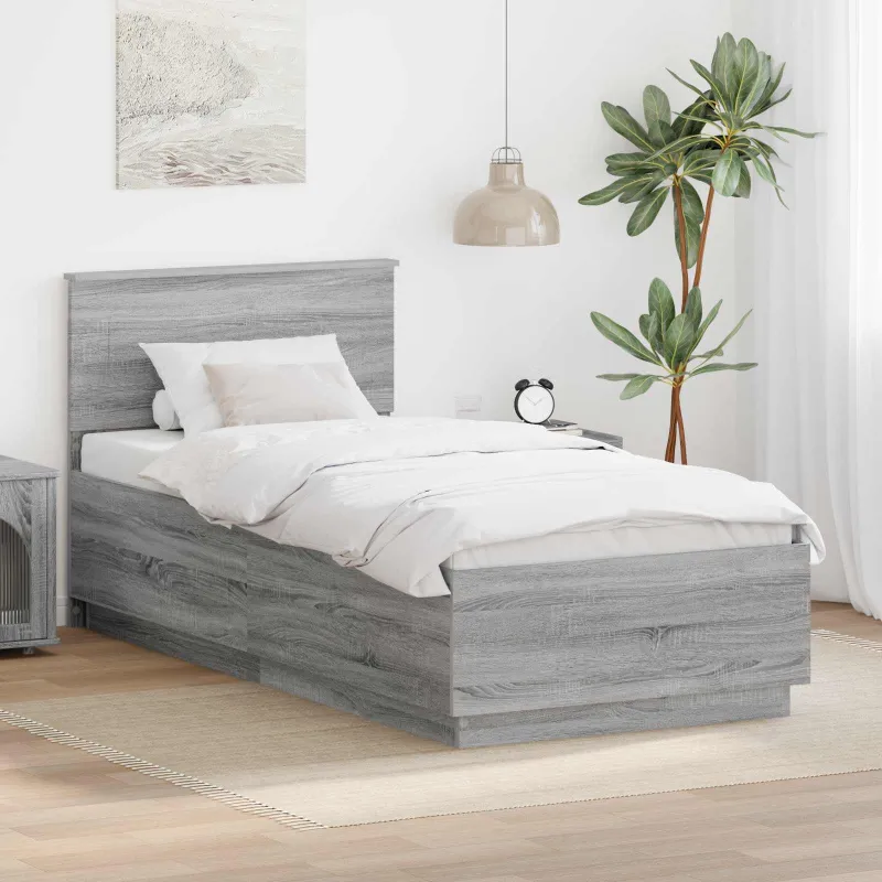 Lovos rėmas Pilkas Sonoma 70 x 190 cm Apdirbta mediena