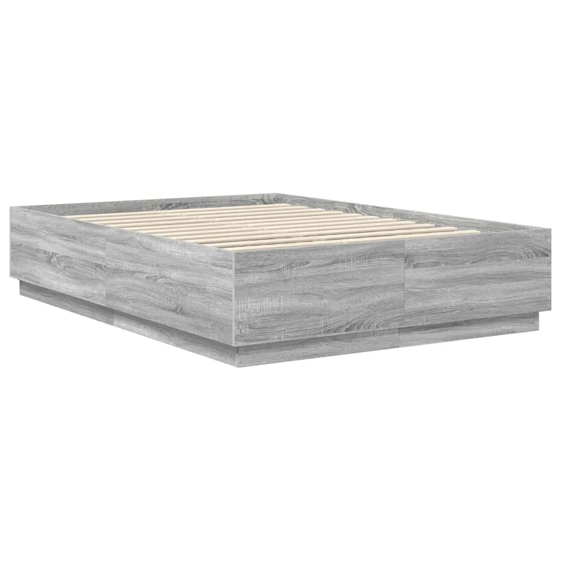 Lovos rėmas Pilka sonoma ąžuolo 160 x 200 cm Apdirbta mediena