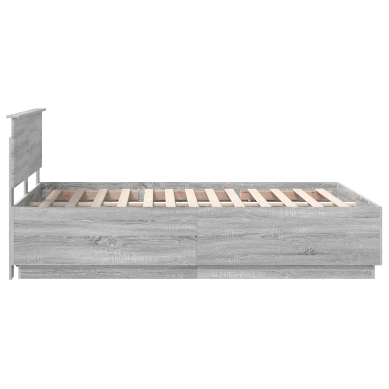 Lovos rėmas Pilka sonoma ąžuolo 150 x 200 cm Apdirbta mediena