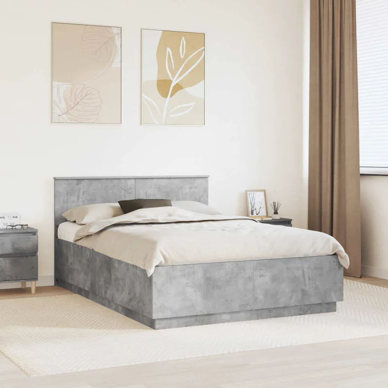 Lovos rėmas Betono pilka 140 x 190 cm Apdirbta mediena