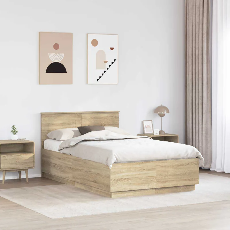 Lovos rėmas Sonoma ąžuolas 135 x 190 cm Apdirbta mediena