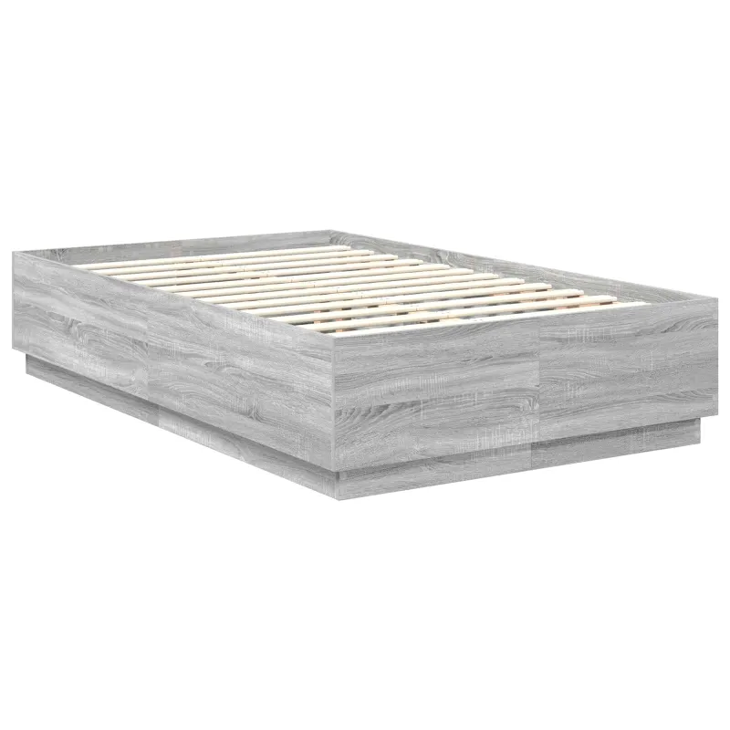 Lovos rėmas Pilka sonoma ąžuolo 120 x 190 cm Apdirbta mediena