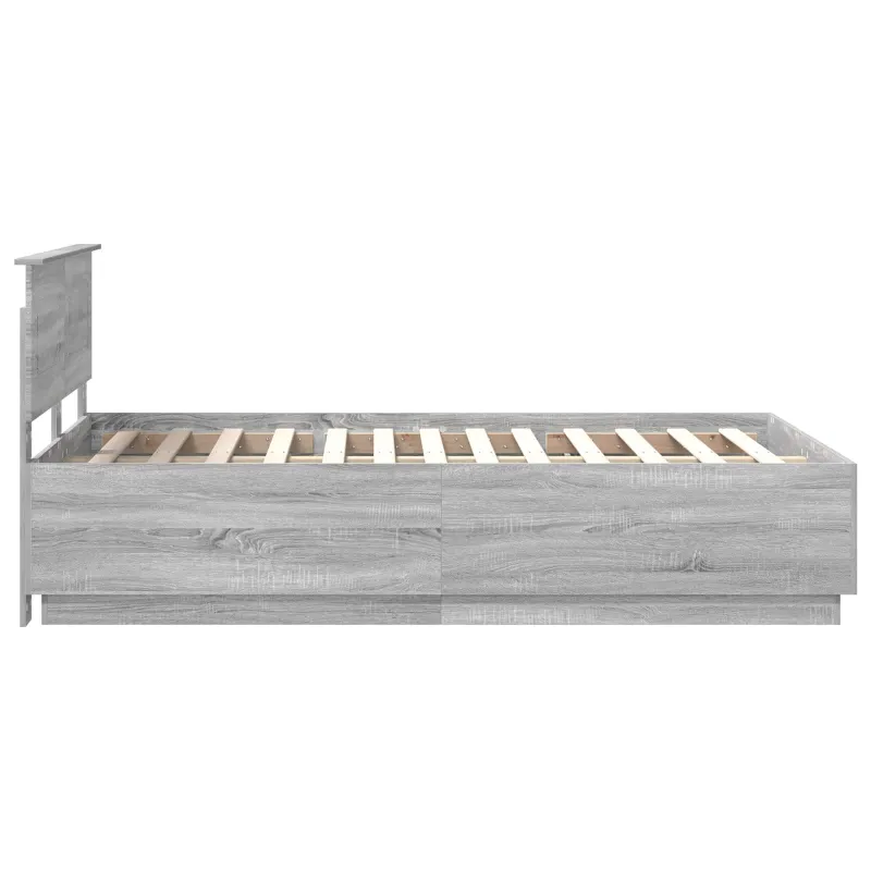 Lovos rėmas Pilka sonoma ąžuolo 120 x 200 cm Apdirbta mediena