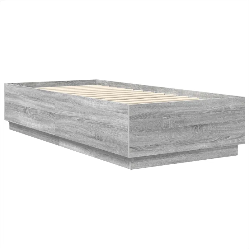 Lovos rėmas Pilka sonoma ąžuolo 70 x 190 cm Apdirbta mediena