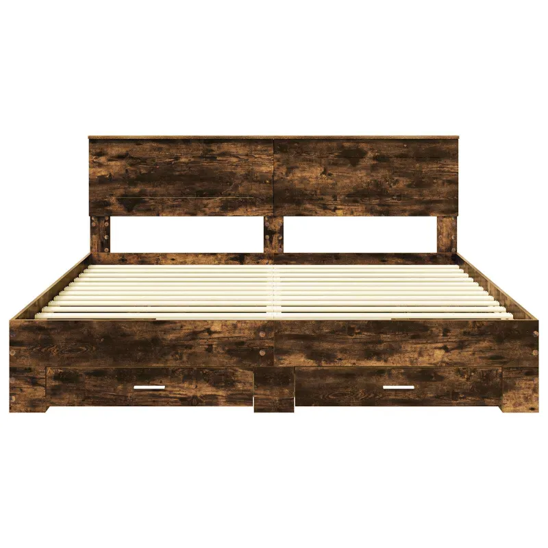 Lovos rėmas Rūkyta ąžuolas 200 x 200 cm Apdirbta mediena