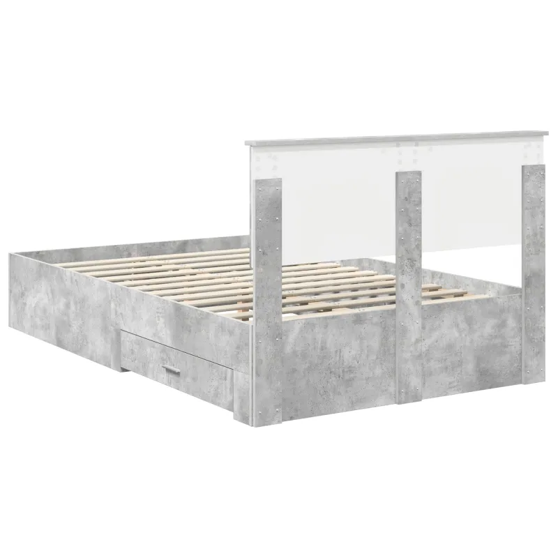 Lovos rėmas Betono pilka 120 x 200 cm Apdirbta mediena