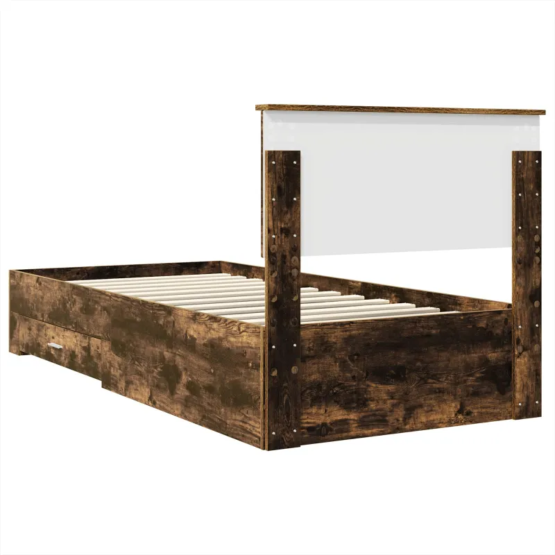 Lovos rėmas Rūkyta ąžuolas 100 x 200 cm Apdirbta mediena