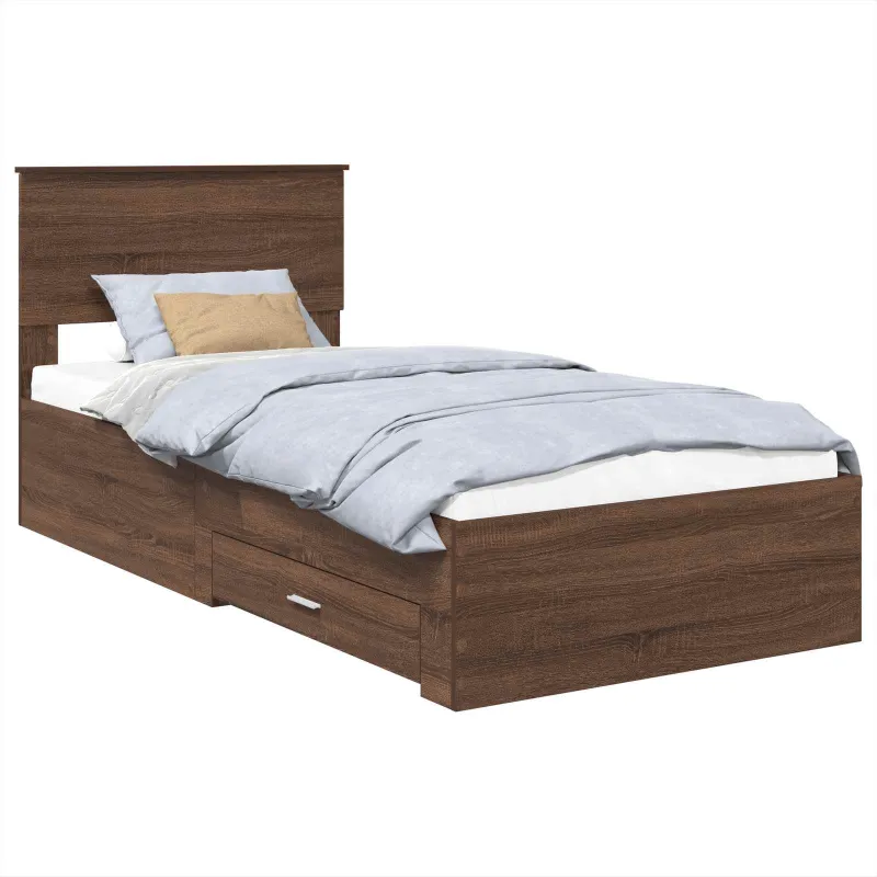 Lovos rėmas su galvūgalio Rudos ąžuolo ir sidabro 75 x 190 cm