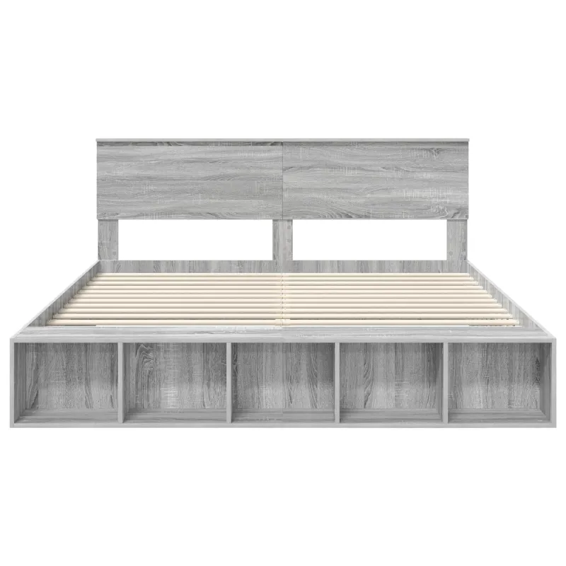 Lovos rėmas Pilkas Sonoma 200 x 200 cm Apdirbta mediena