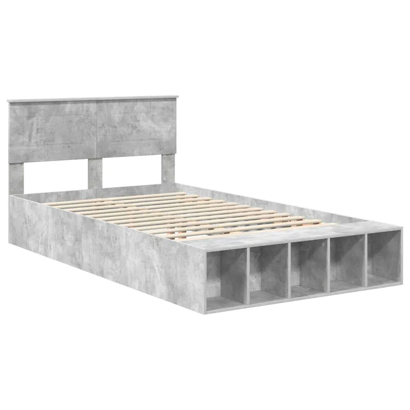 Lovos rėmas Betono pilka 135 x 190 cm Apdirbta mediena