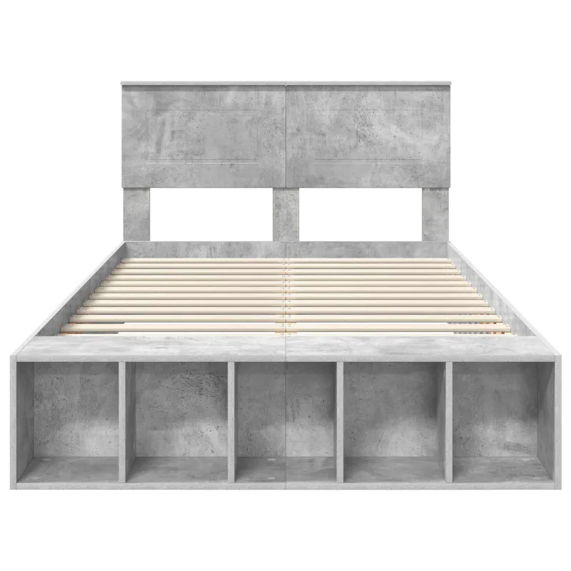 Lovos rėmas Betono pilka 135 x 190 cm Apdirbta mediena