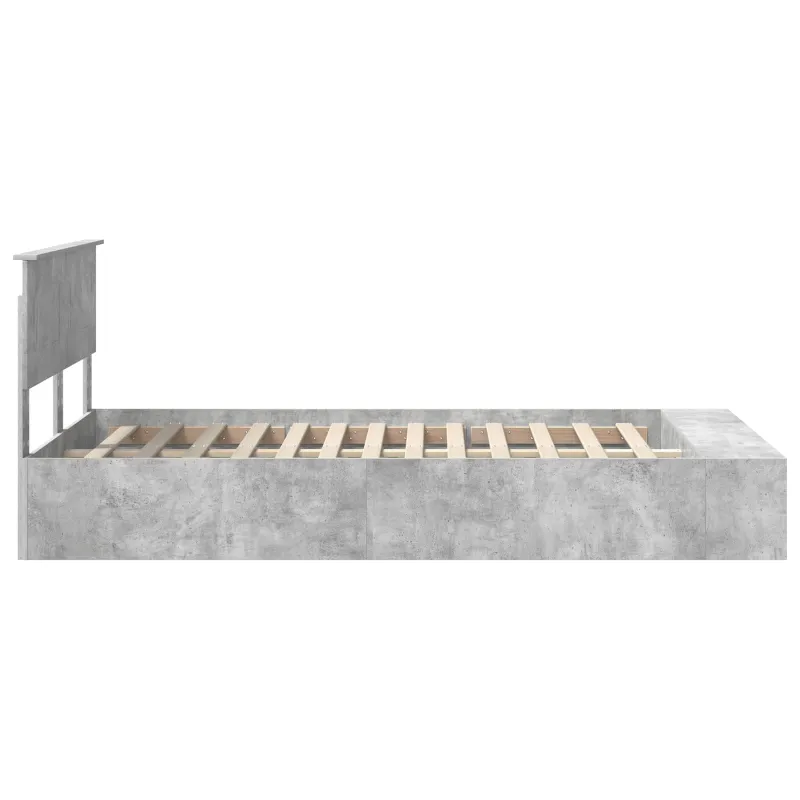 Lovos rėmas Betono pilka 135 x 190 cm Apdirbta mediena