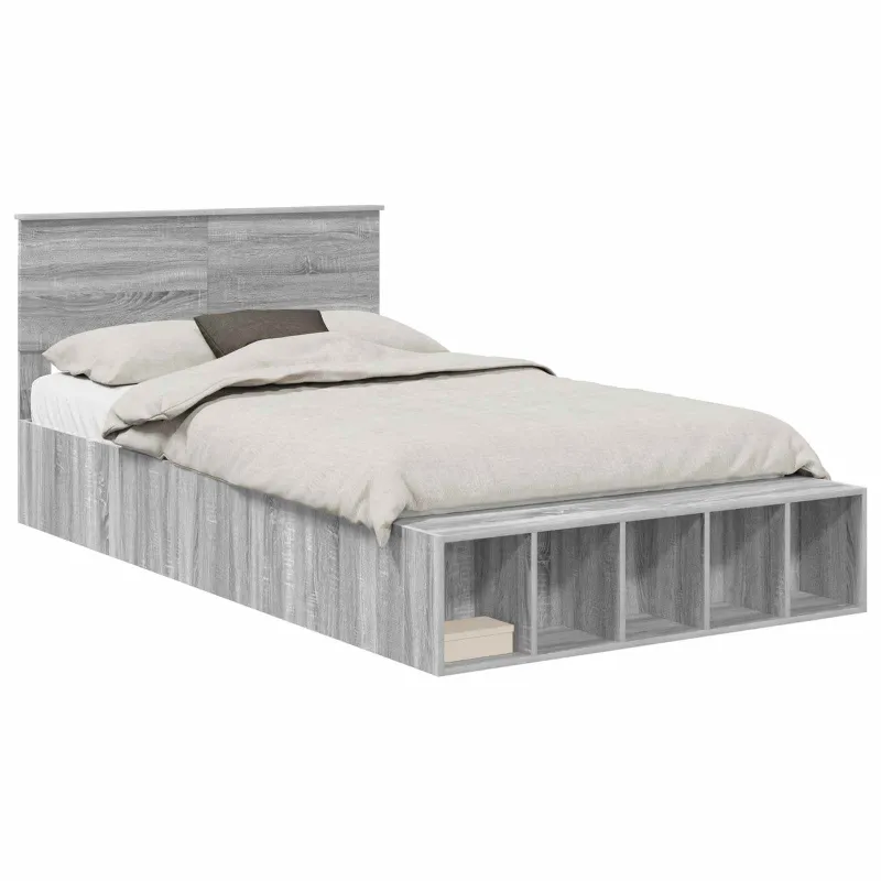 Lovos rėmas Pilkas Sonoma 135 x 190 cm Apdirbta mediena