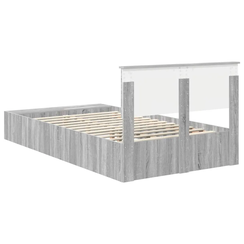 Lovos rėmas Pilkas Sonoma 135 x 190 cm Apdirbta mediena
