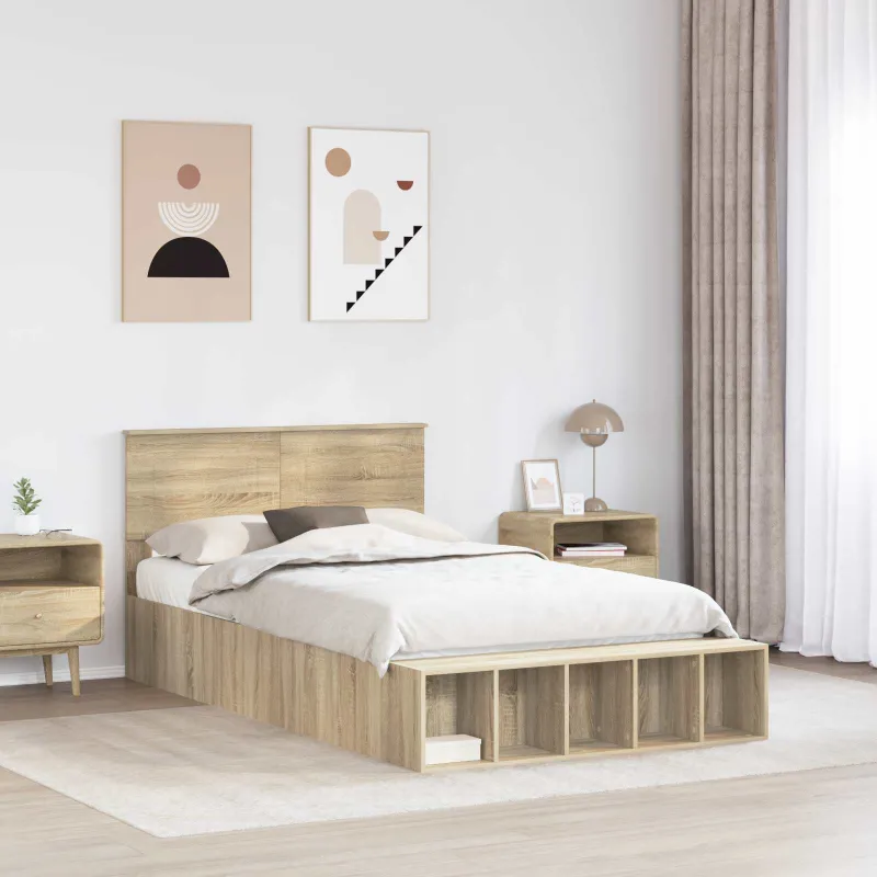 Lovos rėmas Sonoma ąžuolas 120 x 200 cm Apdirbta mediena