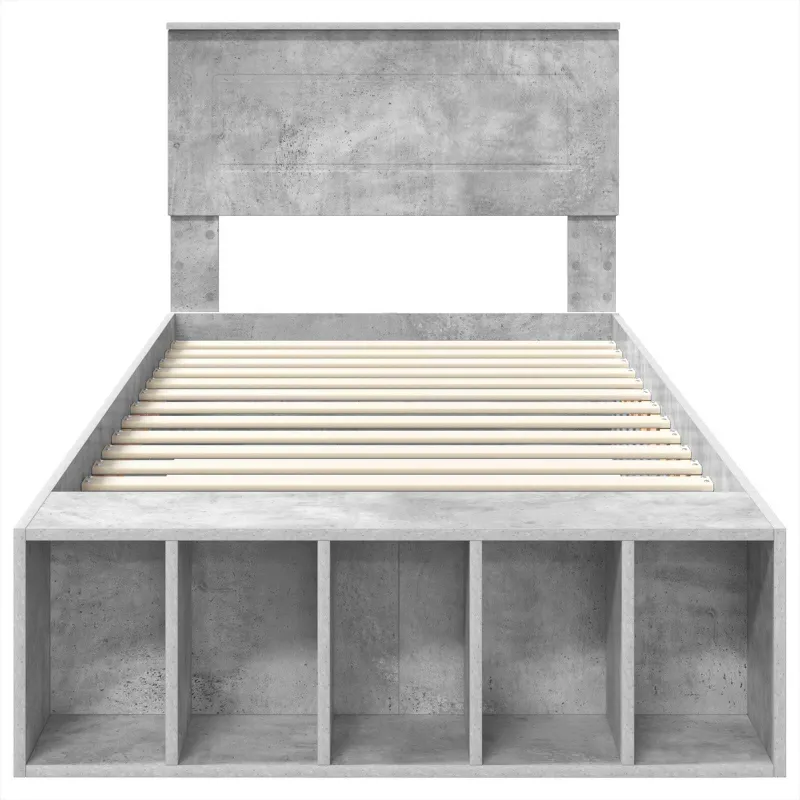 Lovos rėmas Betono pilka 90 x 200 cm Apdirbta mediena